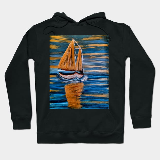 Out in the ocean sailing Hoodie by kkartwork